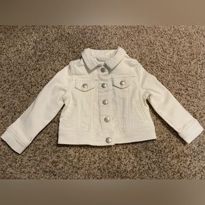 Toddler girl’s - Cat&Jack all white denim jacket.